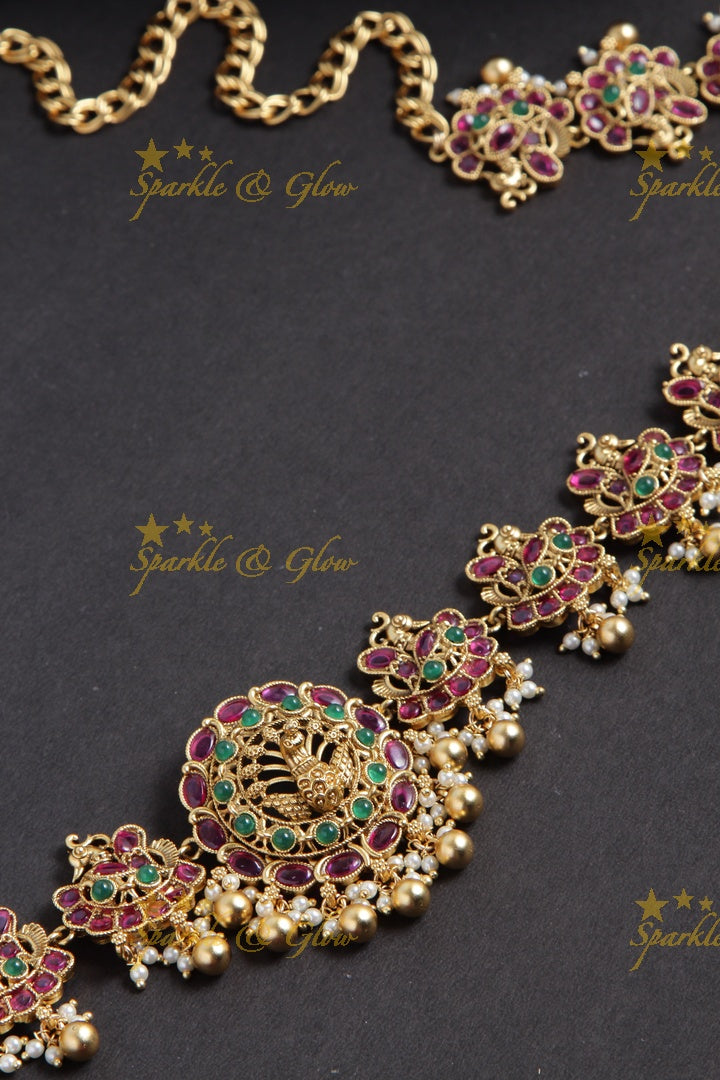 Beautiful full peacock pendent peacock bead type hipchain