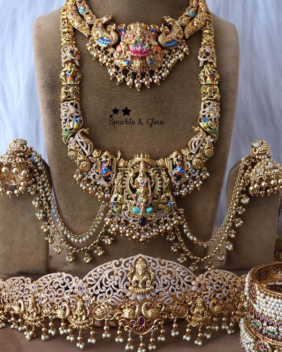 Not just a bridal set… it’s the moment you step into your forever ✨
This stunning bridal jewellery set is crafted to give you that complete, head-turning bridal look—perfectly pairing elegance with tradition 💫
Wedding Season Sale Get 15% discount on sitewide
Get Free Gift Above 10k
Get Free Shipping above 7.5k &30k(Domestic&
International)
Get 7% discount on First Order
1.ID L-27682,S-27718,E-12105,EC-14729,M-9085 ,H-27165
2.ID L-27727,S-27725,EC-18795,M-16042,H-7427
3.ID L-27681,S-27751,E-28193,EC-14729,M