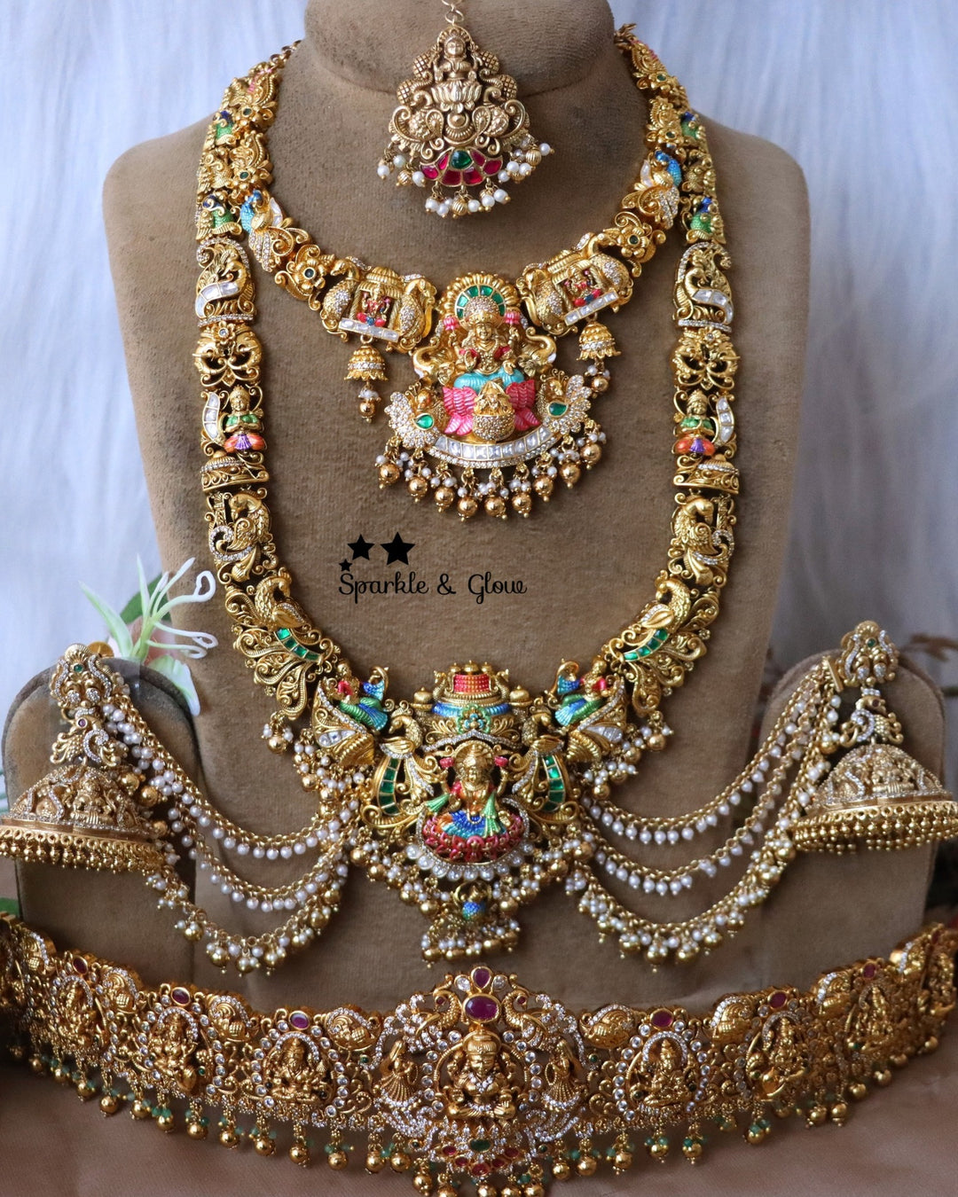 Not just a bridal set… it’s the moment you step into your forever ✨
This stunning bridal jewellery set is crafted to give you that complete, head-turning bridal look—perfectly pairing elegance with tradition 💫
Wedding Season Sale Get 15% discount on sitewide
Get Free Gift Above 10k
Get Free Shipping above 7.5k &30k(Domestic&
International)
Get 7% discount on First Order
1.ID L-27682,S-27718,E-12105,EC-14729,M-9085 ,H-27165
2.ID L-27727,S-27725,EC-18795,M-16042,H-7427
3.ID L-27681,S-27751,E-28193,EC-14729,M