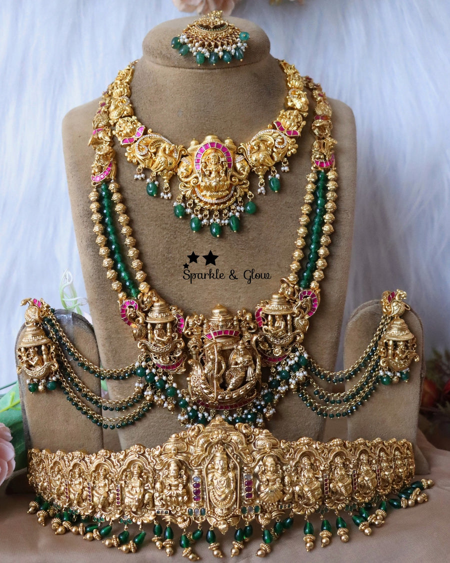 Not just a bridal set… it’s the moment you step into your forever ✨
This stunning bridal jewellery set is crafted to give you that complete, head-turning bridal look—perfectly pairing elegance with tradition 💫
Wedding Season Sale Get 15% discount on sitewide
Get Free Gift Above 10k
Get Free Shipping above 7.5k &30k(Domestic&
International)
Get 7% discount on First Order
1.ID L-27682,S-27718,E-12105,EC-14729,M-9085 ,H-27165
2.ID L-27727,S-27725,EC-18795,M-16042,H-7427
3.ID L-27681,S-27751,E-28193,EC-14729,M