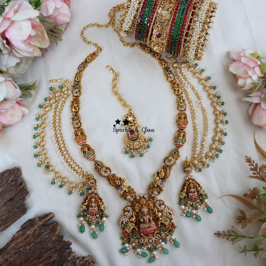 Every bride deserves a moment where all eyes stay on her… and this long bridal necklace does exactly that ✨
Crafted with intricate detailing and a regal finish, this piece is designed to elevate your entire bridal look—whether you’re going for a traditional saree or a grand wedding vibe 💫
Wedding Season Sale Get 15% discount on sitewide
Get Free Gift Above 10k
Get Free Shipping above 7.5k &30k(Domestic&
International)
Get 7% discount on First Order
1.ID L-28851,EC-12158,M-16042,B-24356
2.ID L-28622,EC-2347