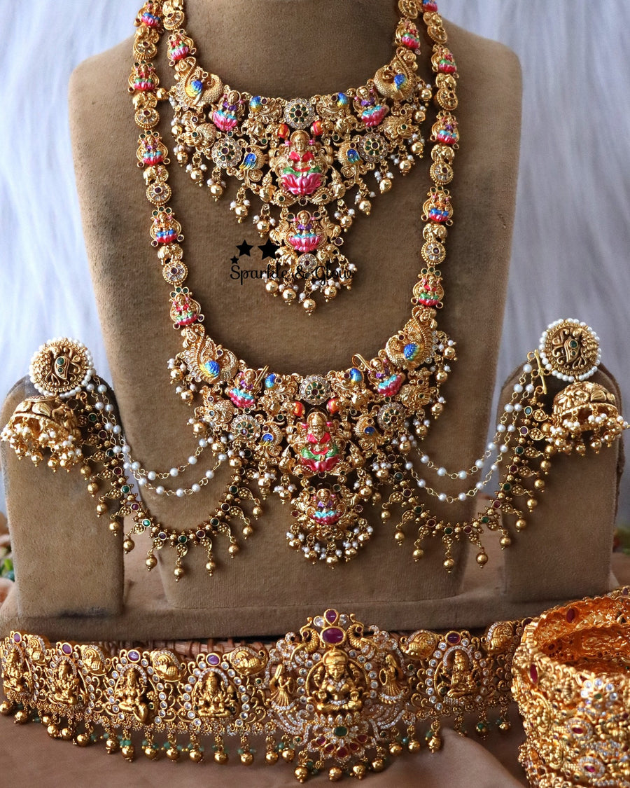 Not just a bridal set… it’s the moment you step into your forever ✨
This stunning bridal jewellery set is crafted to give you that complete, head-turning bridal look—perfectly pairing elegance with tradition 💫
Wedding Season Sale Get 15% discount on sitewide
Get Free Gift Above 10k
Get Free Shipping above 7.5k &30k(Domestic&
International)
Get 7% discount on First Order
1.ID L-27682,S-27718,E-12105,EC-14729,M-9085 ,H-27165
2.ID L-27727,S-27725,EC-18795,M-16042,H-7427
3.ID L-27681,S-27751,E-28193,EC-14729,M