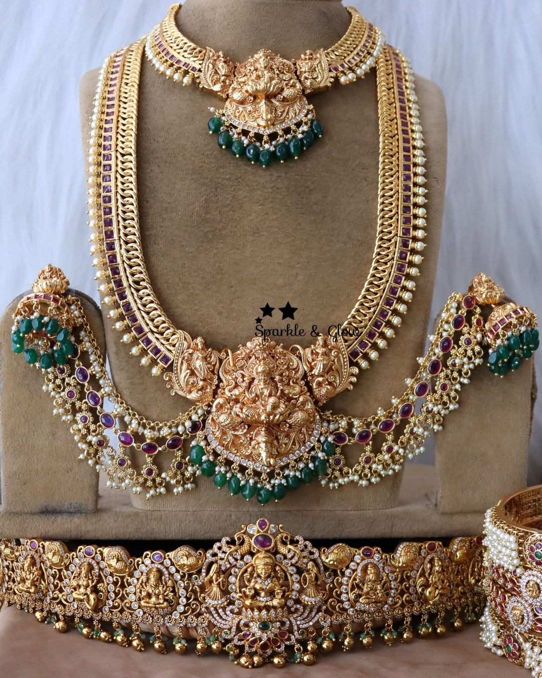 Not just a bridal set… it’s the moment you step into your forever ✨
This stunning bridal jewellery set is crafted to give you that complete, head-turning bridal look—perfectly pairing elegance with tradition 💫
Wedding Season Sale Get 15% discount on sitewide
Get Free Gift Above 10k
Get Free Shipping above 7.5k &30k(Domestic&
International)
Get 7% discount on First Order
1.ID L-27682,S-27718,E-12105,EC-14729,M-9085 ,H-27165
2.ID L-27727,S-27725,EC-18795,M-16042,H-7427
3.ID L-27681,S-27751,E-28193,EC-14729,M