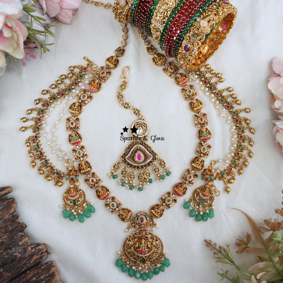 Every bride deserves a moment where all eyes stay on her… and this long bridal necklace does exactly that ✨
Crafted with intricate detailing and a regal finish, this piece is designed to elevate your entire bridal look—whether you’re going for a traditional saree or a grand wedding vibe 💫
Wedding Season Sale Get 15% discount on sitewide
Get Free Gift Above 10k
Get Free Shipping above 7.5k &30k(Domestic&
International)
Get 7% discount on First Order
1.ID L-28851,EC-12158,M-16042,B-24356
2.ID L-28622,EC-2347