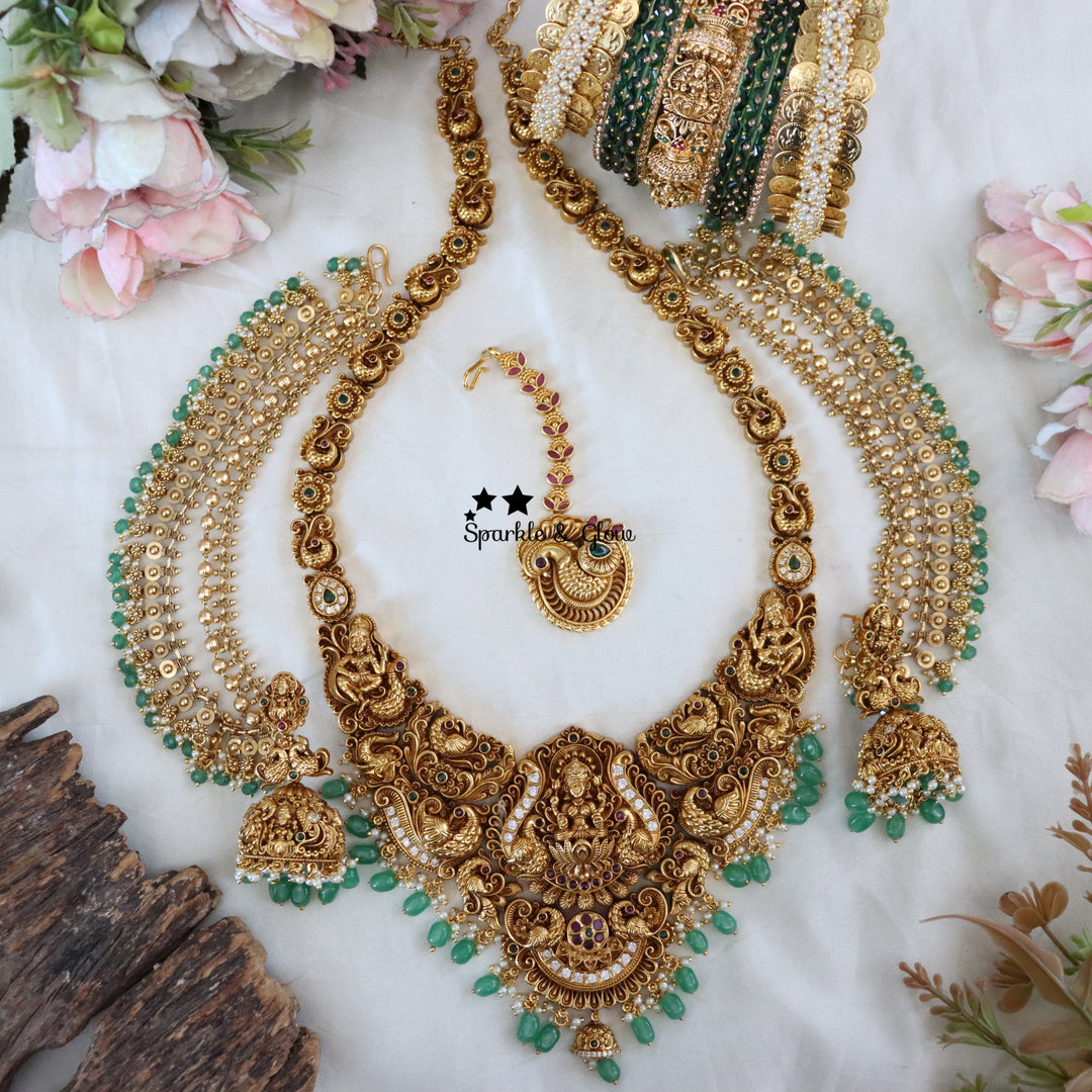Every bride deserves a moment where all eyes stay on her… and this long bridal necklace does exactly that ✨
Crafted with intricate detailing and a regal finish, this piece is designed to elevate your entire bridal look—whether you’re going for a traditional saree or a grand wedding vibe 💫
Wedding Season Sale Get 15% discount on sitewide
Get Free Gift Above 10k
Get Free Shipping above 7.5k &30k(Domestic&
International)
Get 7% discount on First Order
1.ID L-28851,EC-12158,M-16042,B-24356
2.ID L-28622,EC-2347