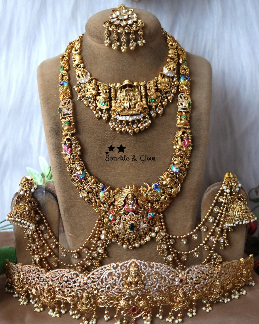 Not just a bridal set… it’s the moment you step into your forever ✨
This stunning bridal jewellery set is crafted to give you that complete, head-turning bridal look—perfectly pairing elegance with tradition 💫
Wedding Season Sale Get 15% discount on sitewide
Get Free Gift Above 10k
Get Free Shipping above 7.5k &30k(Domestic&
International)
Get 7% discount on First Order
1.ID L-27682,S-27718,E-12105,EC-14729,M-9085 ,H-27165
2.ID L-27727,S-27725,EC-18795,M-16042,H-7427
3.ID L-27681,S-27751,E-28193,EC-14729,M