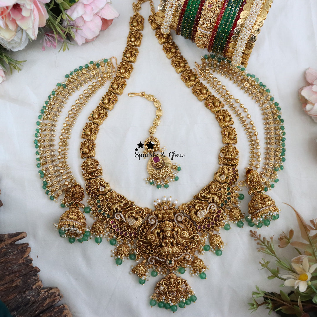Every bride deserves a moment where all eyes stay on her… and this long bridal necklace does exactly that ✨
Crafted with intricate detailing and a regal finish, this piece is designed to elevate your entire bridal look—whether you’re going for a traditional saree or a grand wedding vibe 💫
Wedding Season Sale Get 15% discount on sitewide
Get Free Gift Above 10k
Get Free Shipping above 7.5k &30k(Domestic&
International)
Get 7% discount on First Order
1.ID L-28851,EC-12158,M-16042,B-24356
2.ID L-28622,EC-2347