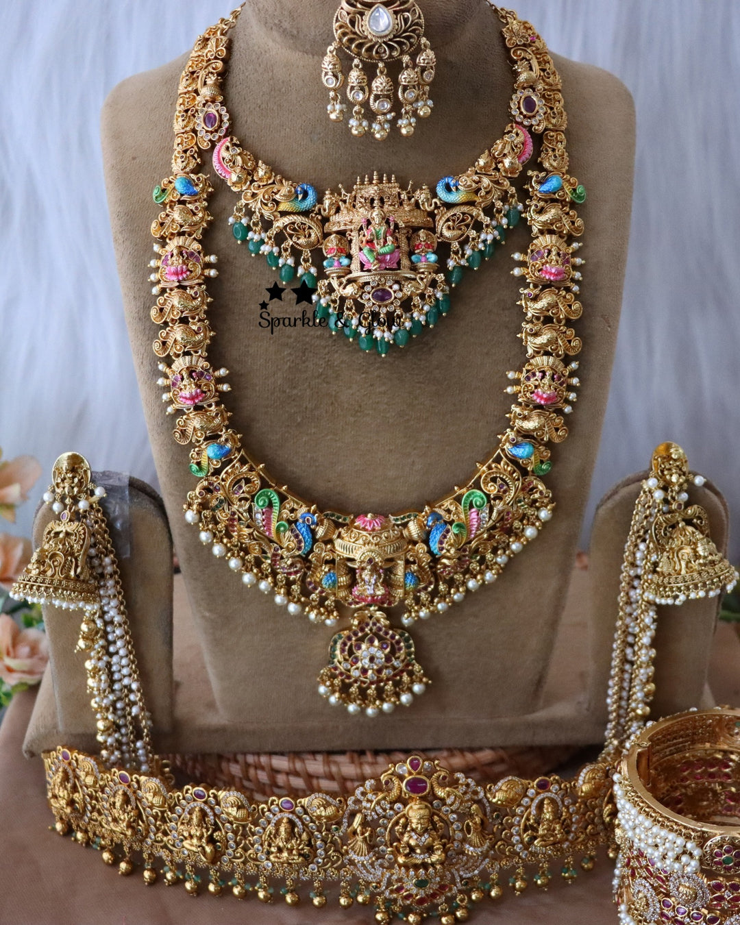 Not just a bridal set… it’s the moment you step into your forever ✨
This stunning bridal jewellery set is crafted to give you that complete, head-turning bridal look—perfectly pairing elegance with tradition 💫
Wedding Season Sale Get 15% discount on sitewide
Get Free Gift Above 10k
Get Free Shipping above 7.5k &30k(Domestic&
International)
Get 7% discount on First Order
1.ID L-27682,S-27718,E-12105,EC-14729,M-9085 ,H-27165
2.ID L-27727,S-27725,EC-18795,M-16042,H-7427
3.ID L-27681,S-27751,E-28193,EC-14729,M
