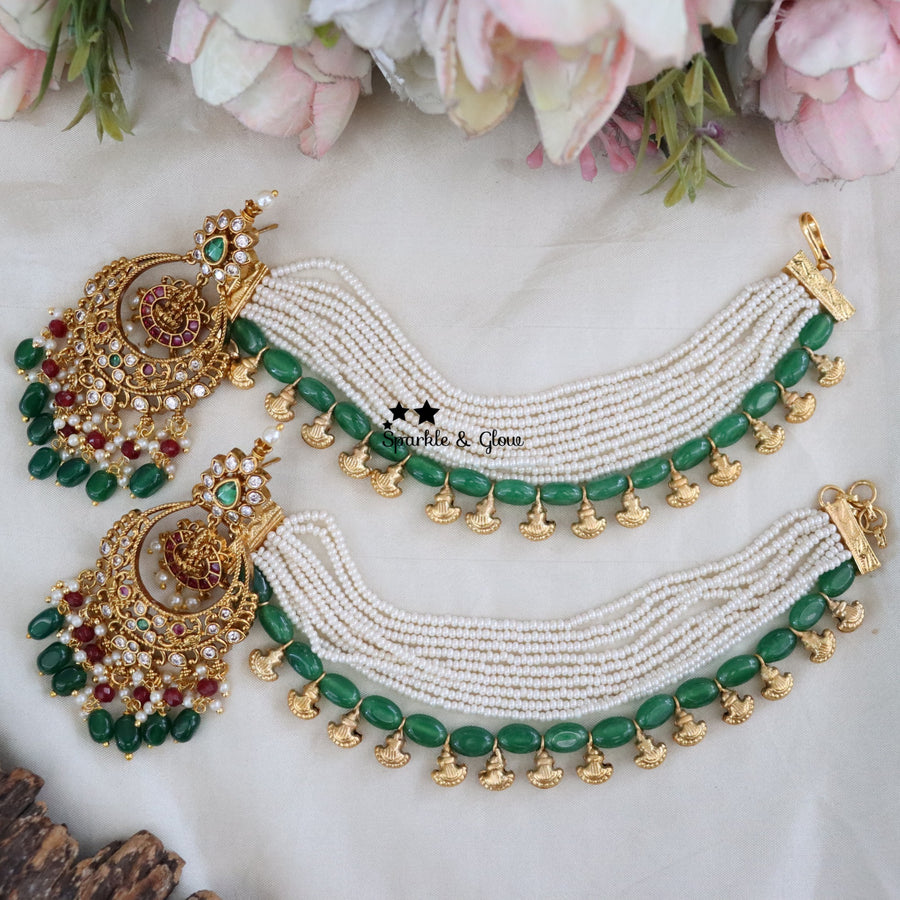 Why wear just jhumkas when you can elevate it with an earchain? 👑
1.ID E-25712,EC-23470
2.ID E-28190,EC-25919
3.ID E-6331,EC-28329
4.ID E-19470,EC-14729
5.ID E-28225,EC-20202
6.ID E-28214,EC-2147
7.ID E-6298,EC-23478
8.ID E-23443,EC-22034
9.ID E-28238,EC-25897
10.ID E-28218,EC-27929
[jhumka with earchain, bridal jhumka combo, temple jewellery jhumkas, kundan jhumka with chain, south indian bridal earrings, traditional jhumka earrings, earchain earrings combo, wedding jewellery earrings, antique gold jhumka