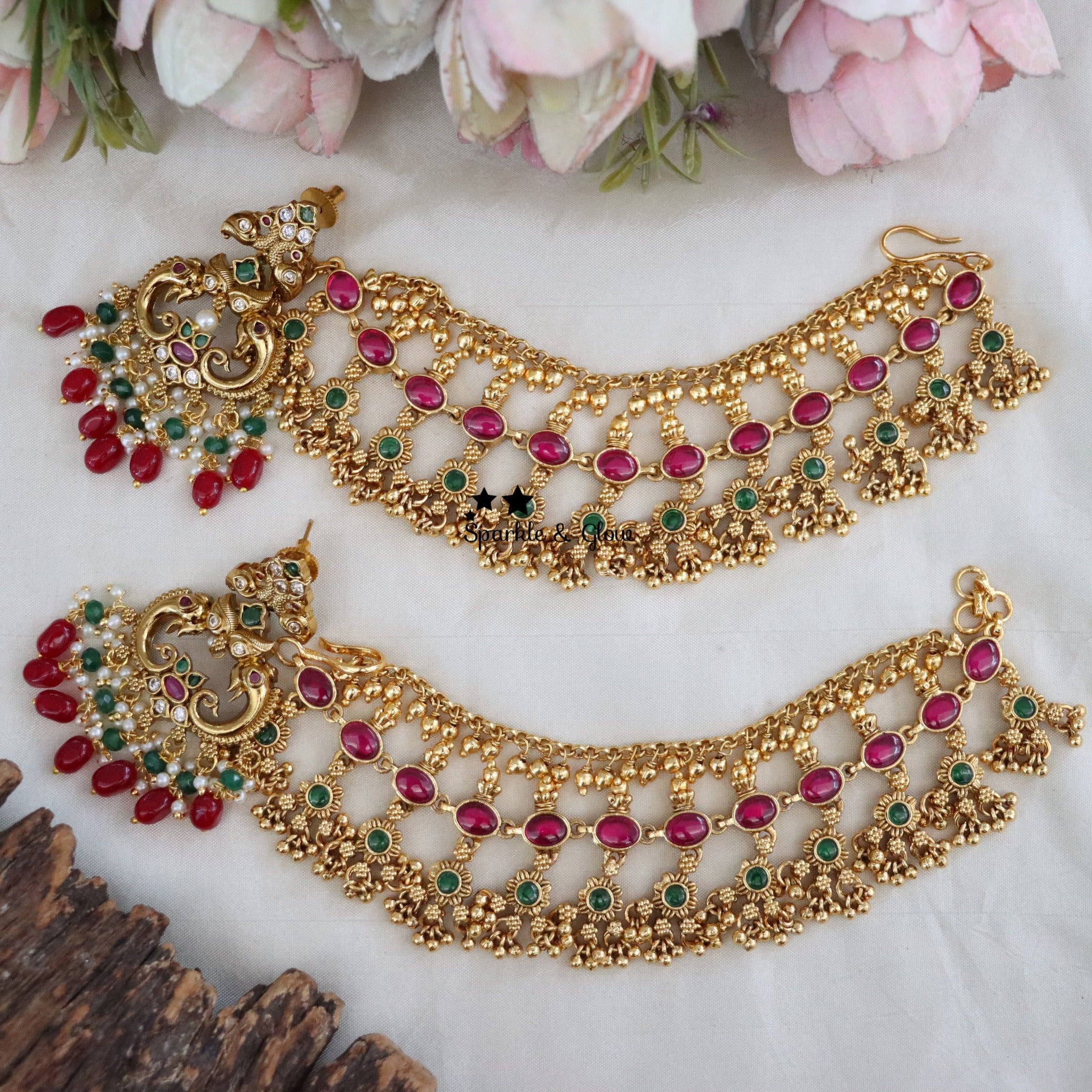 Bridal Jumukas Earchain Combo