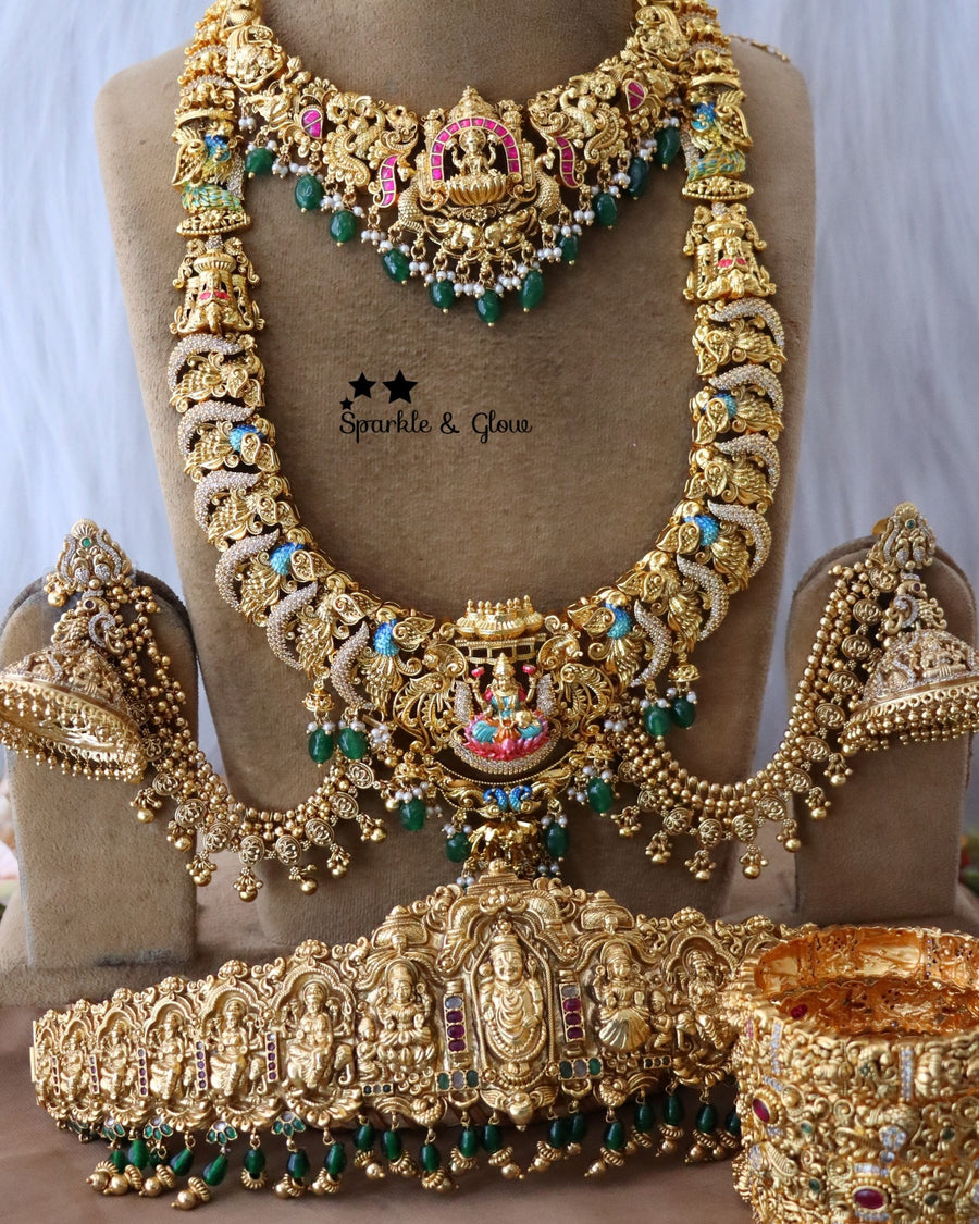 Not just a bridal set… it’s the moment you step into your forever ✨
This stunning bridal jewellery set is crafted to give you that complete, head-turning bridal look—perfectly pairing elegance with tradition 💫
Wedding Season Sale Get 15% discount on sitewide
Get Free Gift Above 10k
Get Free Shipping above 7.5k &30k(Domestic&
International)
Get 7% discount on First Order
1.ID L-27682,S-27718,E-12105,EC-14729,M-9085 ,H-27165
2.ID L-27727,S-27725,EC-18795,M-16042,H-7427
3.ID L-27681,S-27751,E-28193,EC-14729,M