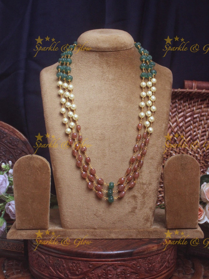 Elegant three layer pumpkin beads haram