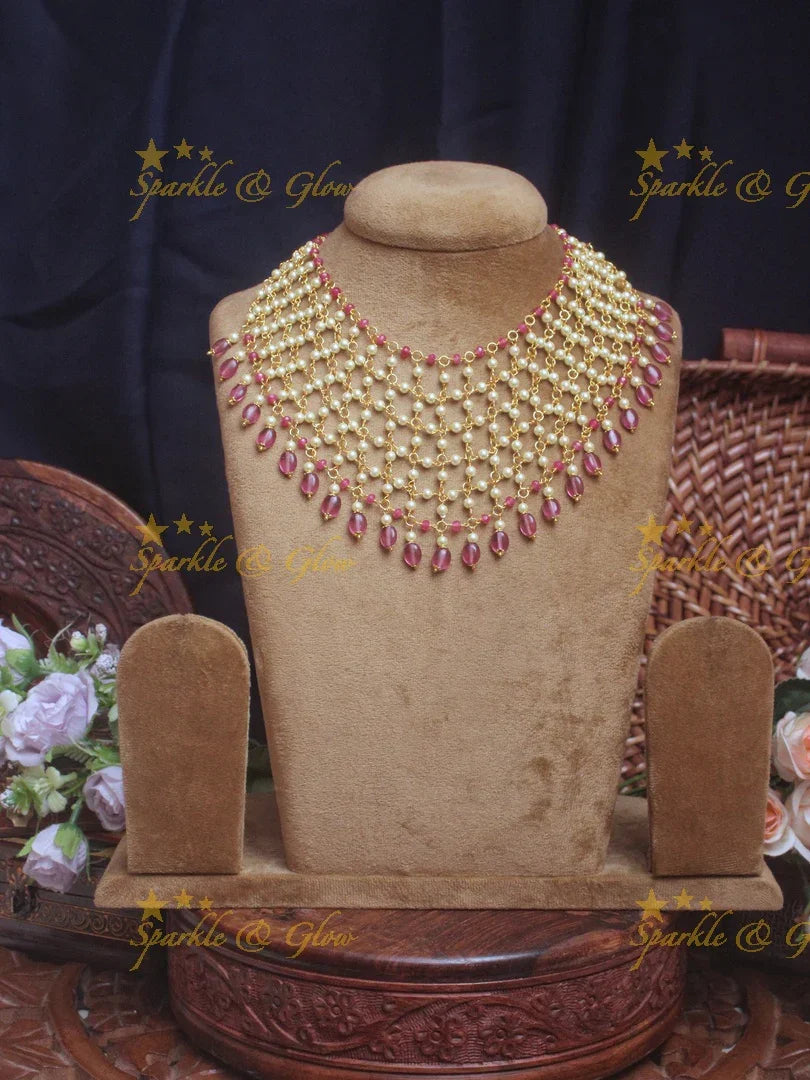 Exquisite Layerred beads necklace - Sparkle and Glow
