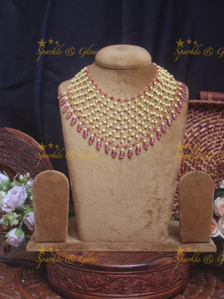 Exquisite Layerred beads necklace - Sparkle and Glow