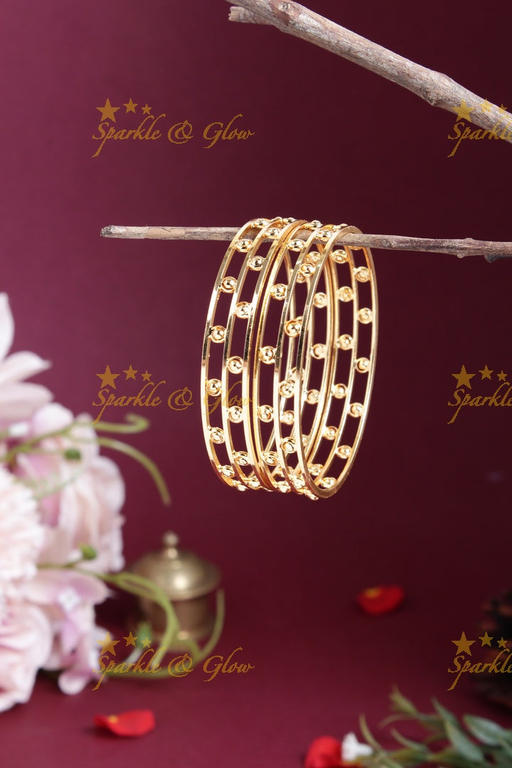 Gold alike intricate deisgn bangles