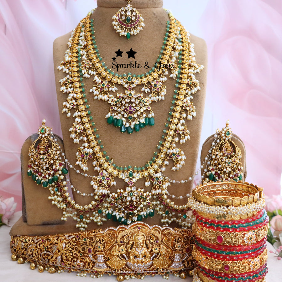 👑 Royal Maharani Bridal Jewellery Set 💖 | Grand Wedding Collection ✨ | Complete Bridal Elegance 🌸
Wedding Season Sale Get 15% discount on sitewide
Get Free Gift Above 10k
Get Free Shipping above 7.5k &30k(Domestic&
International)
Get 7% discount on First Order

1.ID L-18097,S-18087,H-18186,E-17099,EC-27951,MT-25119
2.ID L-21531,S-21532,H-24620,E-6298,EC-12538,MT-26866
3.ID L-27544,S-27543,H-24620,E-28214,EC-2147,MT-26866
4.ID L-27537,S-27538,H-24620,E-28238,EC-818,MT-26866

Visit website to place your or