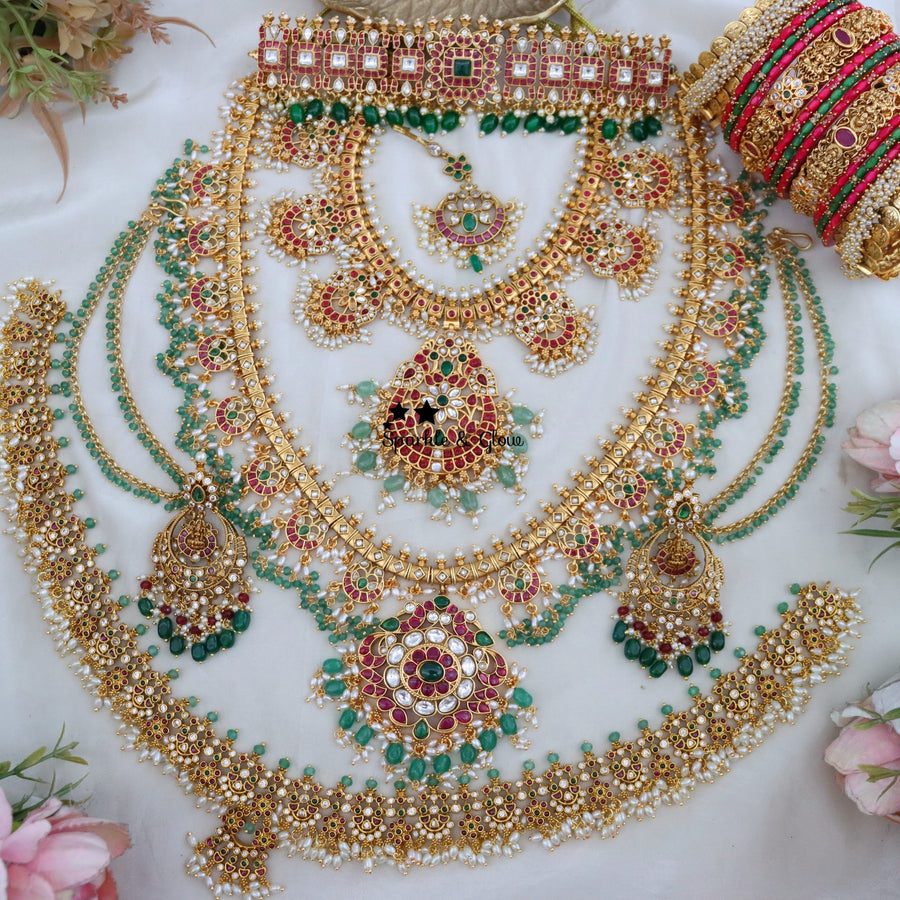 👑✨ A timeless Gutta Pusalu masterpiece for the bride who loves royal tradition! ✨👑
Wedding Season Sale Get 15% discount on sitewide
Get Free Gift Above 4k
1.ID L-21531,S-21532,C-16739,E-6298,EC-12538,M-26864,H-7133
2.ID L-19979,S-20020,C-17709,E-28238,EC-22033,M-26866,H-27542
3.ID L-952,S-741,C-17709,EC-818,M-26864,H-7133
4.ID L-20225,S-24222,C-22698,E-17099,EC-27927,M-25119,H-455
5.ID L-27544,S-27543,C-17253,E-28238,EC-21551,M-26864,H-27544
6.ID L-14247,S-741,C-17709,E-29107,EC-16523,M-26862,H-14247
7.ID