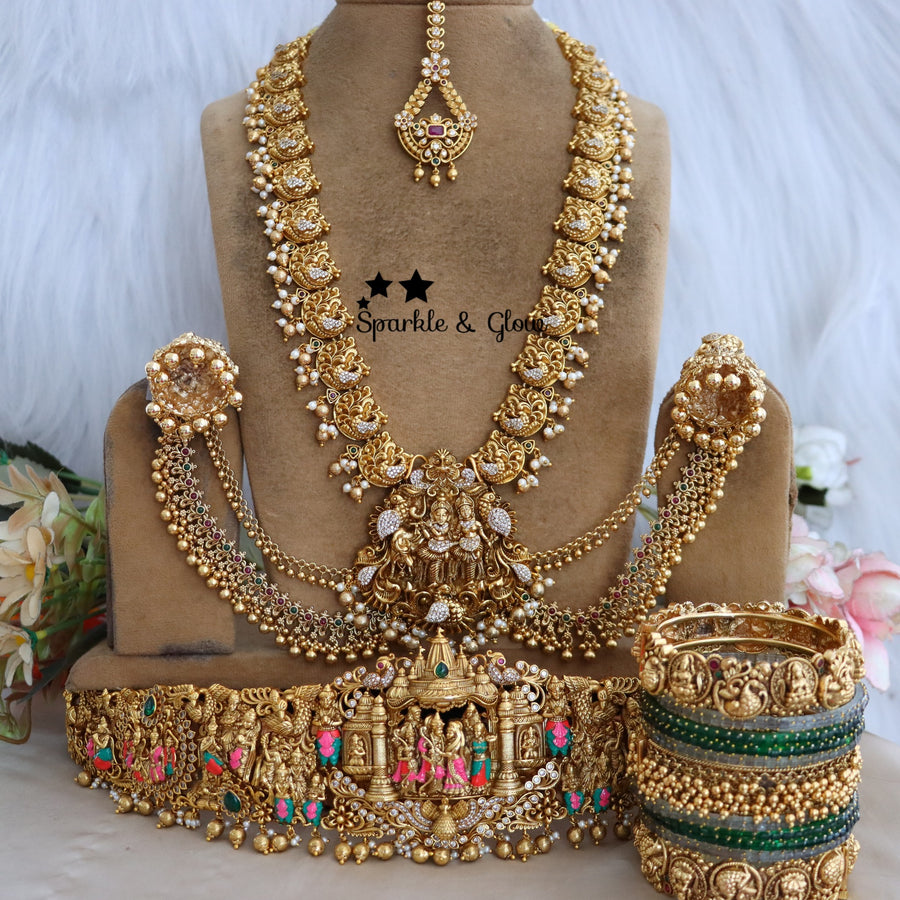 Enhance your bridal look with this beautifully crafted Temple Semi Bridal Set, inspired by traditional South Indian artistry!!
Wedding Season Sale Get 15% discount on sitewide
Get Free Gift Above 10k
Get Free Shipping above 7.5k &30k(Domestic&
International)
Get 7% discount on First Order

1.ID L-6641,H-25253,EC-23478,B-24580,24718,25821_2_4,MT-24491
2.ID L-9206,H-18186,EC-28332,B-24580,24587,25821_2_4,MT-25121
3.ID L-19955,H-18186,EC-23471,B-2945,17419,MT-29027
4.ID L-18097,H-18186,E-17099,EC-27951,B-2945,