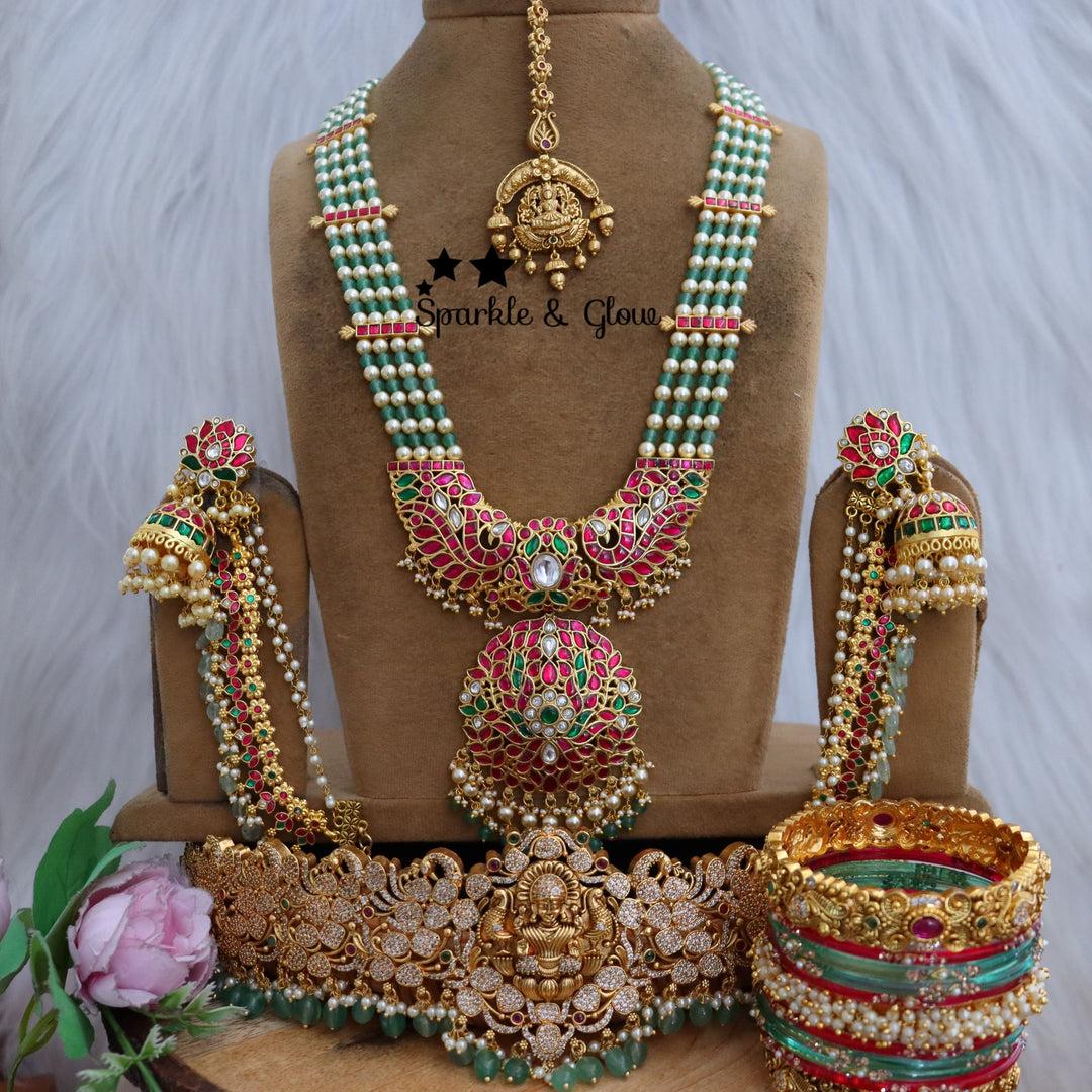 Handcrafted Temple Beaded Semi Bridal Set ✨👑💖
Embrace timeless elegance with this Royal Temple Beaded Semi Bridal Set!!
Wedding Season Sale Get 15% discount on sitewide
Get Free Gift Above 10k
Get Free Shipping above 7.5k &30k(Domestic&
International)
Get 7% discount on First Order

1.ID L-17282,H-18186,E-14539,EC-28332,MT-25108,B-2975,1660,18504_2_4
2.ID L-13454,H-3479,E-14538,EC-23479,MT-29352,B-2945,24595,15215_2_4
3.ID L-22660,H-18186,E-2769,EC-18099,MT-24489,B-17414,1660,18504_2_4
4.ID L-19945,H-2960