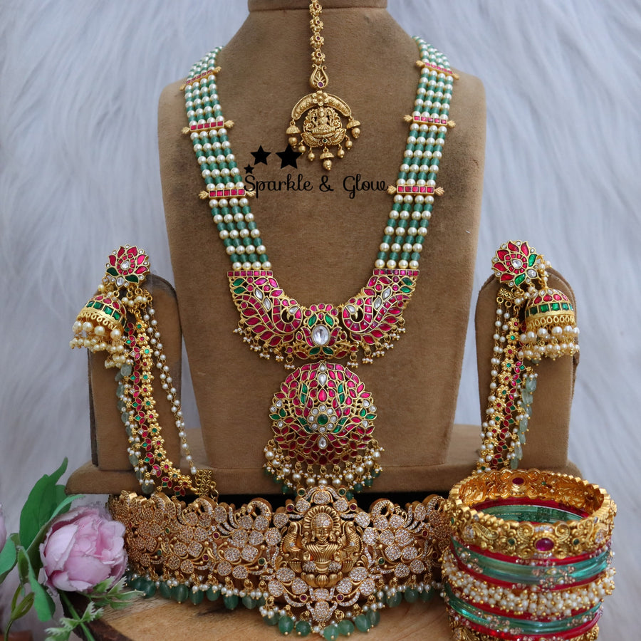 Handcrafted Temple Beaded Semi Bridal Set ✨👑💖
Embrace timeless elegance with this Royal Temple Beaded Semi Bridal Set!!
Wedding Season Sale Get 15% discount on sitewide
Get Free Gift Above 10k
Get Free Shipping above 7.5k &30k(Domestic&
International)
Get 7% discount on First Order

1.ID L-17282,H-18186,E-14539,EC-28332,MT-25108,B-2975,1660,18504_2_4
2.ID L-13454,H-3479,E-14538,EC-23479,MT-29352,B-2945,24595,15215_2_4
3.ID L-22660,H-18186,E-2769,EC-18099,MT-24489,B-17414,1660,18504_2_4
4.ID L-19945,H-2960