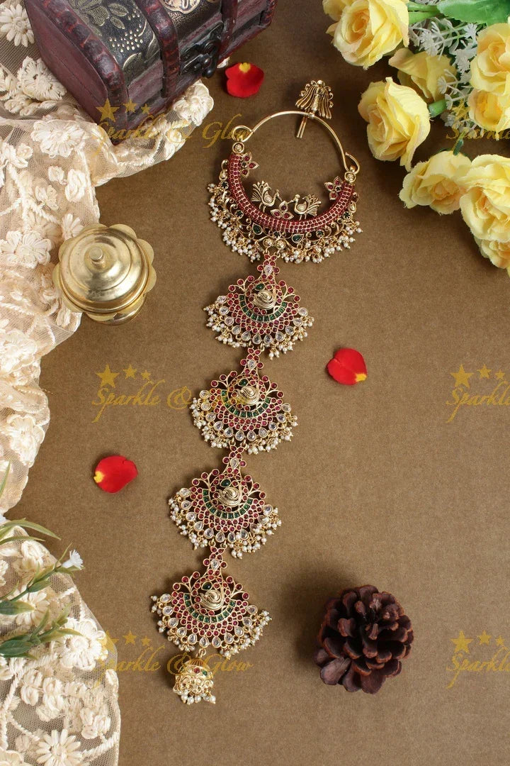 Exclusive floral peacock intricate design jadabilla - Sparkle and Glow