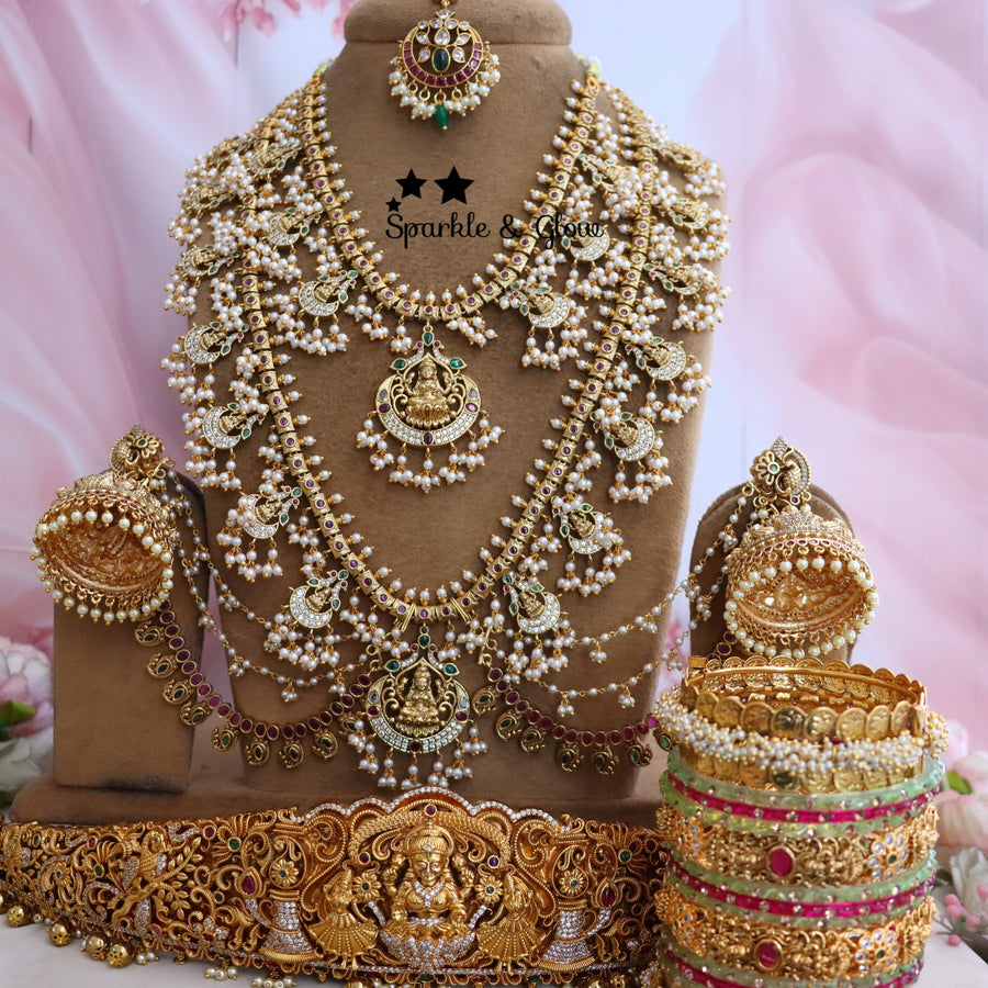 👑 Royal Maharani Bridal Jewellery Set 💖 | Grand Wedding Collection ✨ | Complete Bridal Elegance 🌸
Wedding Season Sale Get 15% discount on sitewide
Get Free Gift Above 10k
Get Free Shipping above 7.5k &30k(Domestic&
International)
Get 7% discount on First Order

1.ID L-18097,S-18087,H-18186,E-17099,EC-27951,MT-25119
2.ID L-21531,S-21532,H-24620,E-6298,EC-12538,MT-26866
3.ID L-27544,S-27543,H-24620,E-28214,EC-2147,MT-26866
4.ID L-27537,S-27538,H-24620,E-28238,EC-818,MT-26866

Visit website to place your or