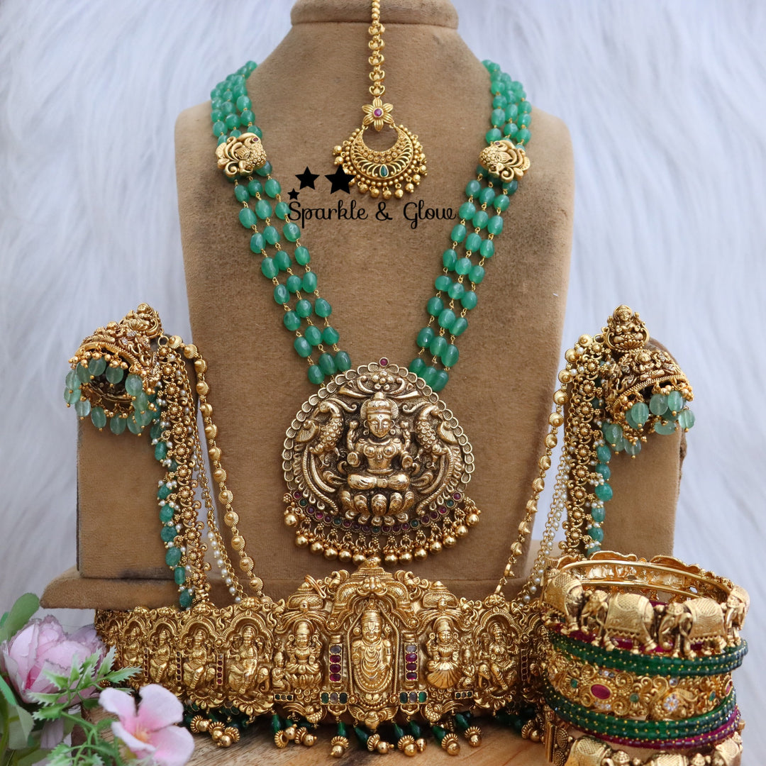 Handcrafted Temple Beaded Semi Bridal Set ✨👑💖
Embrace timeless elegance with this Royal Temple Beaded Semi Bridal Set!!
Wedding Season Sale Get 15% discount on sitewide
Get Free Gift Above 10k
Get Free Shipping above 7.5k &30k(Domestic&
International)
Get 7% discount on First Order

1.ID L-17282,H-18186,E-14539,EC-28332,MT-25108,B-2975,1660,18504_2_4
2.ID L-13454,H-3479,E-14538,EC-23479,MT-29352,B-2945,24595,15215_2_4
3.ID L-22660,H-18186,E-2769,EC-18099,MT-24489,B-17414,1660,18504_2_4
4.ID L-19945,H-2960