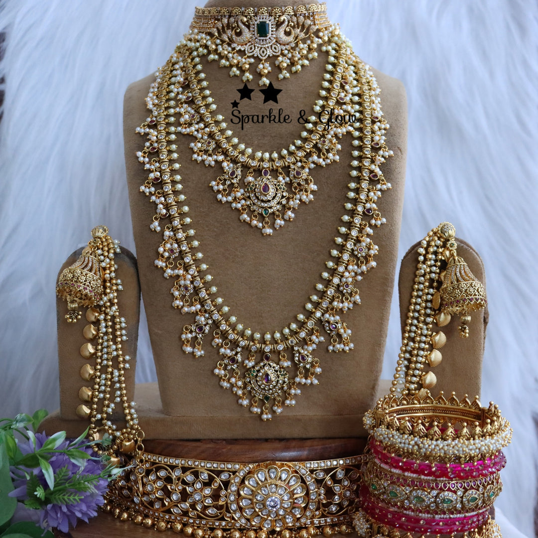 ✨ Regal Kemp Bridal Set ✨
Adorn your special day with the timeless beauty of this Kemp Bridal Set!!
Wedding Season Sale Get 15% discount on sitewide
Get Free Gift Above 10k
Get Free Shipping above 7.5k &30k(Domestic&
International)
Get 7% discount on First Order

1.ID L-7133,S-6895,C-3059,H-28869,E-17101,EC-27981
2.ID L-27539,S-27540,C-17253,E-18719,H-7613,EC-27882
3.ID L-27554,S-27553,C-29394,H-18117,E-23443,EC-19434
4.ID L-18091,S-24222,C-3059,H-26115,E-17099,EC-22034
5.ID L-27488,S-27489,C-29394,H-26115,