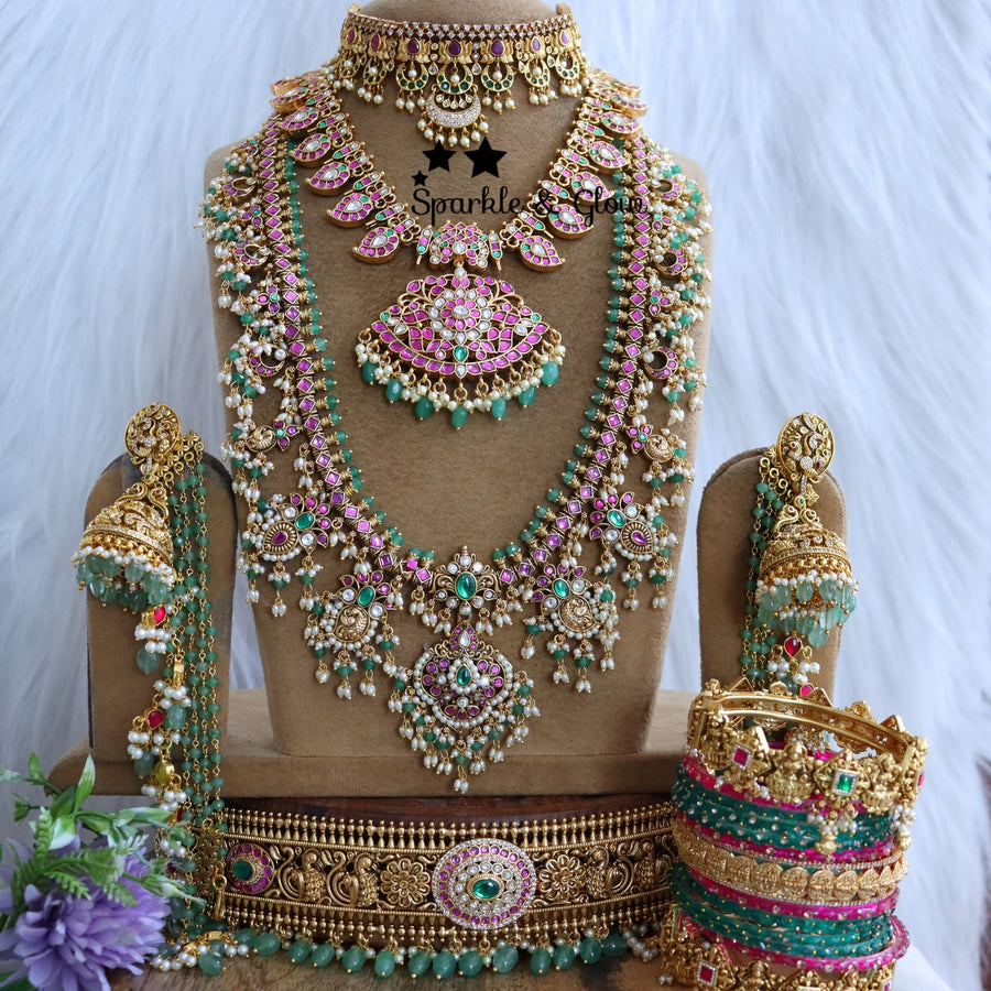 ✨ Regal Kemp Bridal Set ✨
Adorn your special day with the timeless beauty of this Kemp Bridal Set!!
Wedding Season Sale Get 15% discount on sitewide
Get Free Gift Above 10k
Get Free Shipping above 7.5k &30k(Domestic&
International)
Get 7% discount on First Order

1.ID L-7133,S-6895,C-3059,H-28869,E-17101,EC-27981
2.ID L-27539,S-27540,C-17253,E-18719,H-7613,EC-27882
3.ID L-27554,S-27553,C-29394,H-18117,E-23443,EC-19434
4.ID L-18091,S-24222,C-3059,H-26115,E-17099,EC-22034
5.ID L-27488,S-27489,C-29394,H-26115,