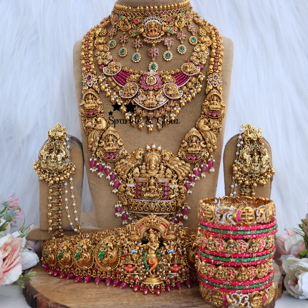 ✨ Grand Temple Bridal Set – Timeless Heritage for the Modern Bride ✨
Adorn yourself with the elegance of tradition with this exquisite Temple Bridal Set!!
Wedding Season Sale Get 15% discount on sitewide
Get Free Gift Above 10k
Get Free Shipping above 7.5k &30k(Domestic&
International)
Get 7% discount on First Order

1.ID L-27183,S-27182,C-28587,H-29587,E-28103,EC-15454
2.ID L-6736,S-1409,C-23414,H-24622,E-6331,EC-12949
3.ID L-12321,S-8390,C-17253,H-18111,E-12803,EC-12538
4.ID L-9959,S-19995,C-28901,H-26115