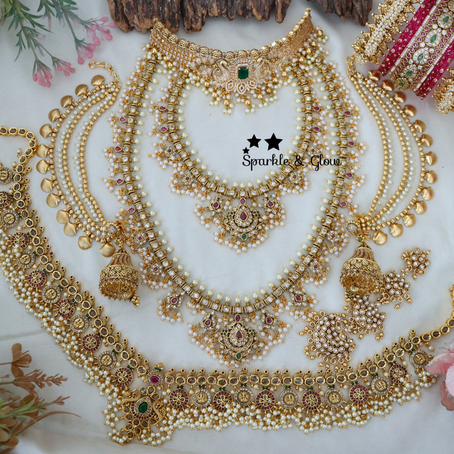 Regal Guttapusalu Bridal Set – A Timeless Symbol of South Indian Bridal Elegance !!
Wedding Season Sale Get 15% discount on sitewide
Get Free Gift Above 10k
Get Free Shipping above 7.5k &30k(Domestic&
International)
Get 7% discount on First Order

1.ID L-7133,S-6895,C-3059,H-28869,E-17101,EC-27981
2.ID L-27554,S-27553,C-17253,H-18117,E-23443,EC-19434
3.ID L-27539,S-27540,C-17253,E-18719,H-7133,EC-27882
4.ID L-27542,S-27541,C-23414,H-7133,E-17099,EC-19434
5.ID 30334
6.ID 30337
7.ID L-17733,S-17937,C-4174,H-1