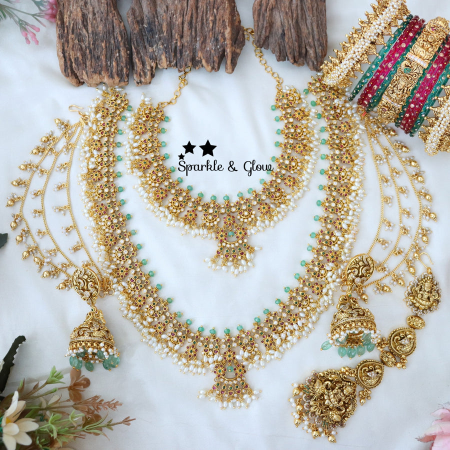 ✨ Guttapusalu Kemp Semi Bridal Set – Graceful Tradition with a Royal Touch ✨
Wedding Season Sale Get 15% discount on sitewide
Get Free Gift Above 10k
Get Free Shipping above 7.5k &30k(Domestic&
International)
Get 7% discount on First Order

1.ID L-26399,S-26525,E-6331,EC-21551
2.ID L-7133,S-6895,E-17101,EC-27981
3.ID L-27554,S-27553,E-23443,EC-19434
4.ID L-27539,S-27540,E-18719,EC-27882
5.ID L-21531,S-21532,E-6298,EC-12538
6.ID L-19979,S-20020,E-28238,EC-22033
7.ID L-19954,S-24222,E-17099,EC-27927
8.ID L-27