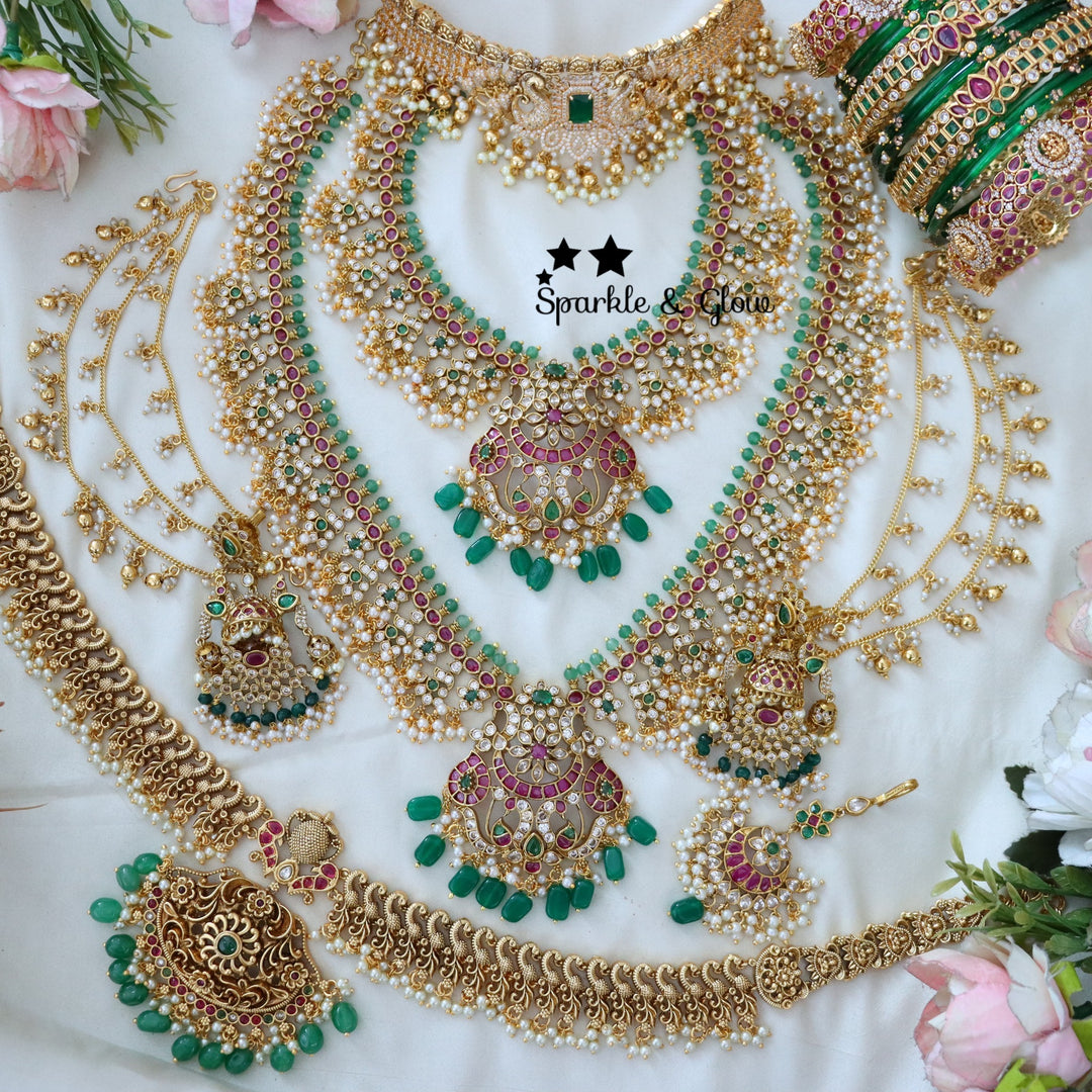 Regal Guttapusalu Bridal Set – A Timeless Symbol of South Indian Bridal Elegance !!
Wedding Season Sale Get 15% discount on sitewide
Get Free Gift Above 10k
Get Free Shipping above 7.5k &30k(Domestic&
International)
Get 7% discount on First Order

1.ID L-7133,S-6895,C-3059,H-28869,E-17101,EC-27981
2.ID L-27554,S-27553,C-17253,H-18117,E-23443,EC-19434
3.ID L-27539,S-27540,C-17253,E-18719,H-7133,EC-27882
4.ID L-27542,S-27541,C-23414,H-7133,E-17099,EC-19434
5.ID 30334
6.ID 30337
7.ID L-17733,S-17937,C-4174,H-1
