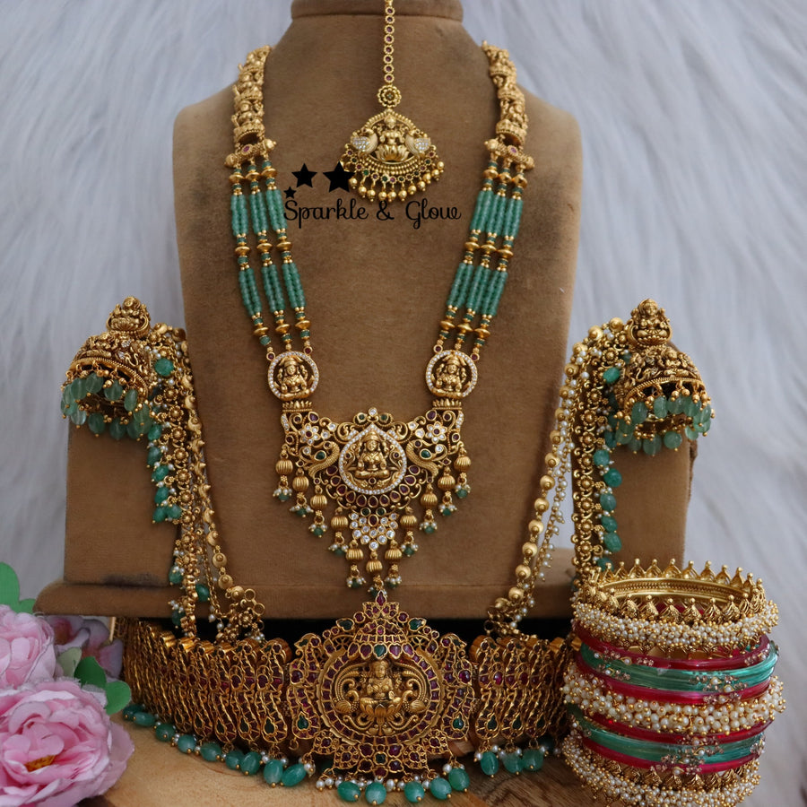 Handcrafted Temple Beaded Semi Bridal Set ✨👑💖
Embrace timeless elegance with this Royal Temple Beaded Semi Bridal Set!!
Wedding Season Sale Get 15% discount on sitewide
Get Free Gift Above 10k
Get Free Shipping above 7.5k &30k(Domestic&
International)
Get 7% discount on First Order

1.ID L-17282,H-18186,E-14539,EC-28332,MT-25108,B-2975,1660,18504_2_4
2.ID L-13454,H-3479,E-14538,EC-23479,MT-29352,B-2945,24595,15215_2_4
3.ID L-22660,H-18186,E-2769,EC-18099,MT-24489,B-17414,1660,18504_2_4
4.ID L-19945,H-2960