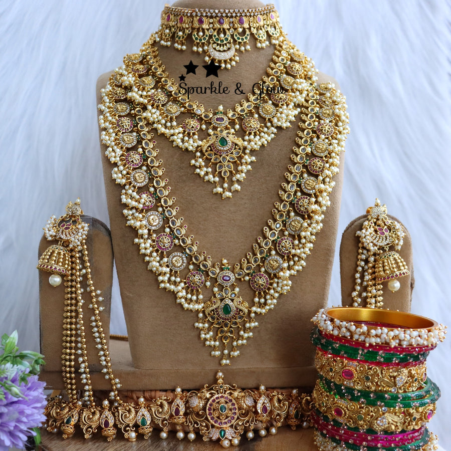 ✨ Regal Kemp Bridal Set ✨
Adorn your special day with the timeless beauty of this Kemp Bridal Set!!
Wedding Season Sale Get 15% discount on sitewide
Get Free Gift Above 10k
Get Free Shipping above 7.5k &30k(Domestic&
International)
Get 7% discount on First Order

1.ID L-7133,S-6895,C-3059,H-28869,E-17101,EC-27981
2.ID L-27539,S-27540,C-17253,E-18719,H-7613,EC-27882
3.ID L-27554,S-27553,C-29394,H-18117,E-23443,EC-19434
4.ID L-18091,S-24222,C-3059,H-26115,E-17099,EC-22034
5.ID L-27488,S-27489,C-29394,H-26115,