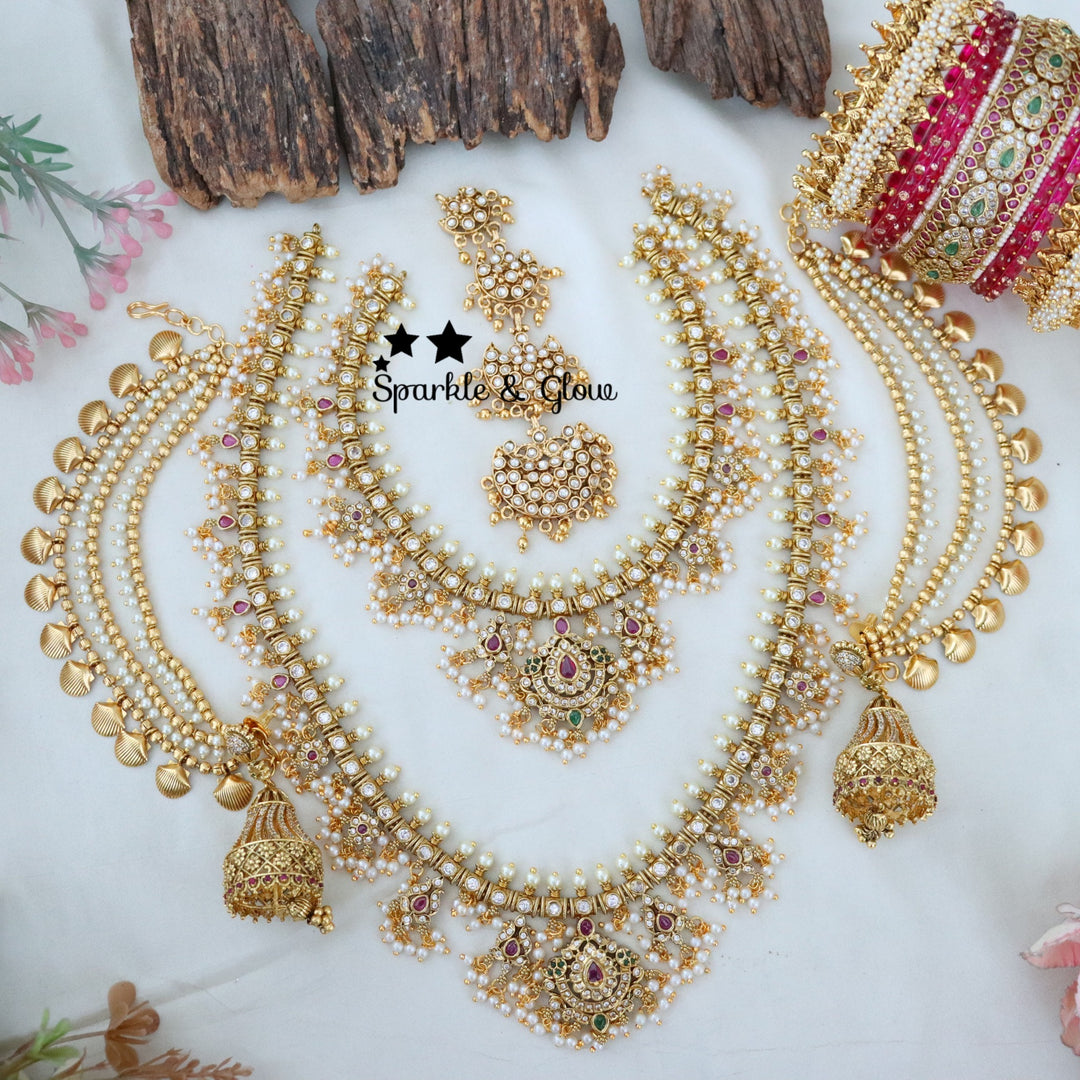 ✨ Guttapusalu Kemp Semi Bridal Set – Graceful Tradition with a Royal Touch ✨
Wedding Season Sale Get 15% discount on sitewide
Get Free Gift Above 10k
Get Free Shipping above 7.5k &30k(Domestic&
International)
Get 7% discount on First Order

1.ID L-26399,S-26525,E-6331,EC-21551
2.ID L-7133,S-6895,E-17101,EC-27981
3.ID L-27554,S-27553,E-23443,EC-19434
4.ID L-27539,S-27540,E-18719,EC-27882
5.ID L-21531,S-21532,E-6298,EC-12538
6.ID L-19979,S-20020,E-28238,EC-22033
7.ID L-19954,S-24222,E-17099,EC-27927
8.ID L-27