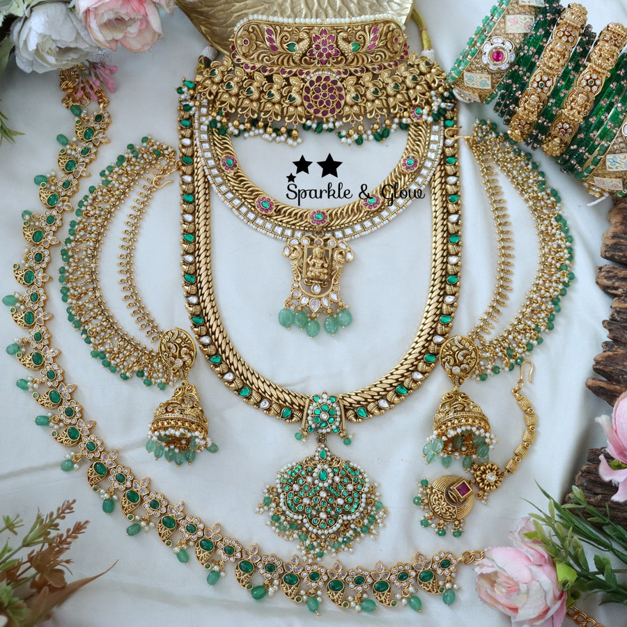 Regal Guttapusalu Bridal Set – A Timeless Symbol of South Indian Bridal Elegance !!
Wedding Season Sale Get 15% discount on sitewide
Get Free Gift Above 10k
Get Free Shipping above 7.5k &30k(Domestic&
International)
Get 7% discount on First Order

1.ID L-7133,S-6895,C-3059,H-28869,E-17101,EC-27981
2.ID L-27554,S-27553,C-17253,H-18117,E-23443,EC-19434
3.ID L-27539,S-27540,C-17253,E-18719,H-7133,EC-27882
4.ID L-27542,S-27541,C-23414,H-7133,E-17099,EC-19434
5.ID 30334
6.ID 30337
7.ID L-17733,S-17937,C-4174,H-1