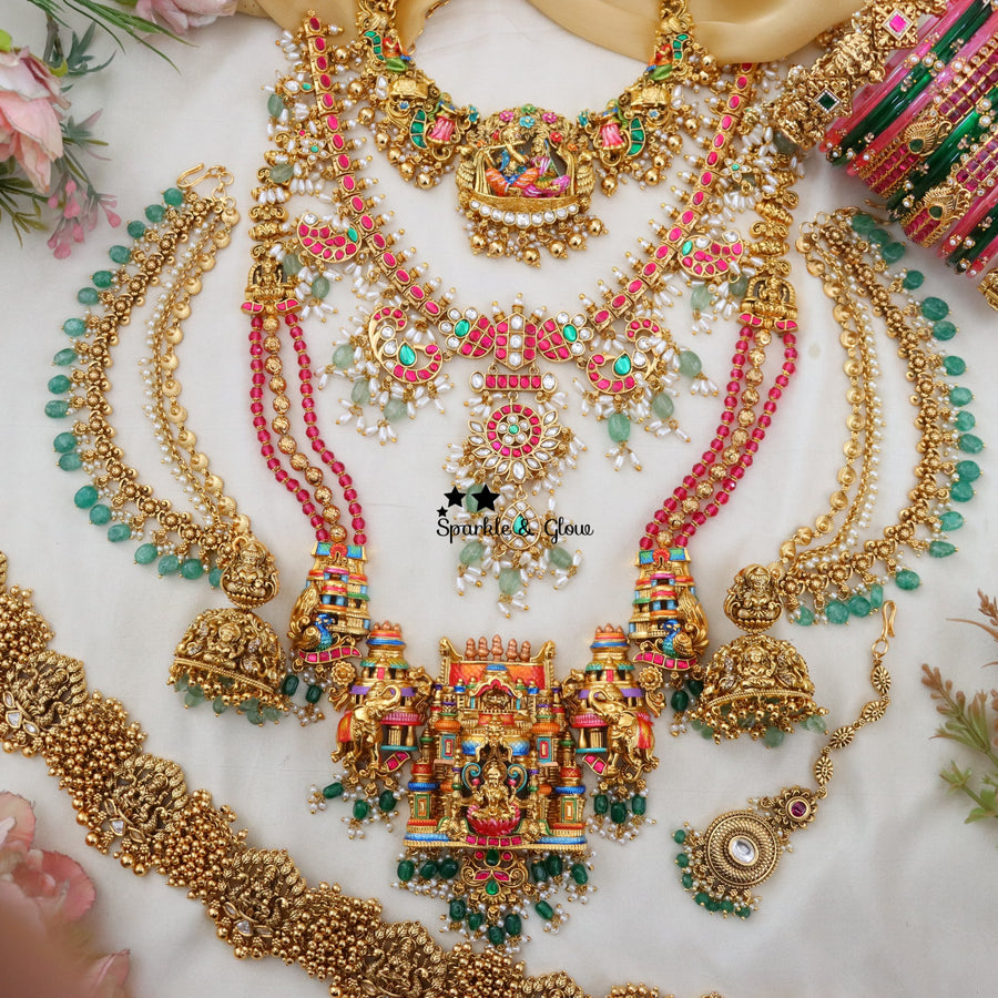 Every bride deserves a moment this grand — and this bridal set is that moment! 👑💖
Wedding Season Sale Get 15% discount on sitewide
Get Free Gift Above 10k
Get Free Shipping above 7.5k &30k(Domestic&
International)
Get 7% discount on First Order

1.ID  L-6641,S-8766 ,C-19350,E-15454,EC-30212,M-9008,H-18112
2.ID L-25094,S-24210,C-25266,E-17099,EC-27928,M-25119,H-15449
3.ID L-6795,S-20453,C-6755,EC-27981,M-6871,H-13308
4.ID L-7150,C-3669,E-14539,EC-28332,M-25119,H-18117
5.ID L-28851, S-28077, C-27723,E-14539