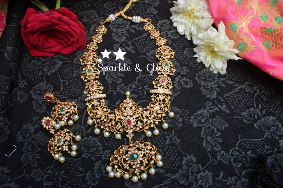 CZ Stones Matte necklace - Sparkle and Glow