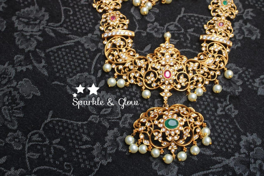 CZ Stones Matte necklace - Sparkle and Glow
