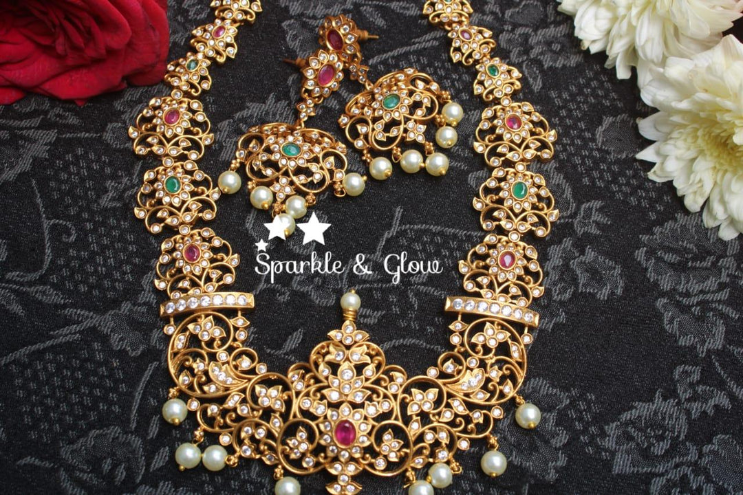 CZ Stones Matte necklace - Sparkle and Glow