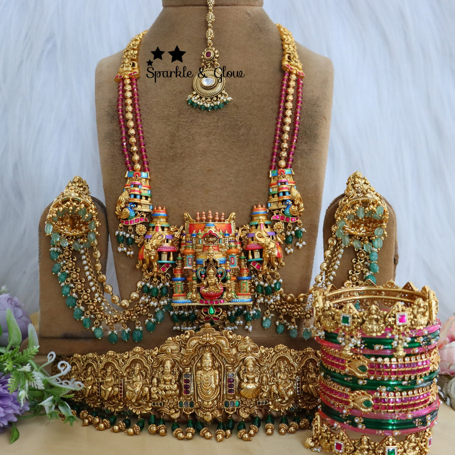 Perfect for brides and grand festive occasions!!
Make your bridal look unforgettable with this stunning Temple Bridal Set!!❤
Wedding Season Sale Get 15% discount on sitewide
Get Free Gift Above 10k
Get Free Shipping above 7.5k &30k(Domestic&
International)
Get 7% discount on First Order

1.ID L-25867,H-7427,Eset-30421,MT-25121,B-2975,24718
2.ID L-952,H-28869,E-2769,EC-818,MT-26864,B-2945
3.ID L-28851,H-7427,Eset-30421,MT-25121,B-24583,17451
4.ID L-19979,H-7427,E-17099,EC-27928,MT-26864,B-24553,17451
5.ID L-