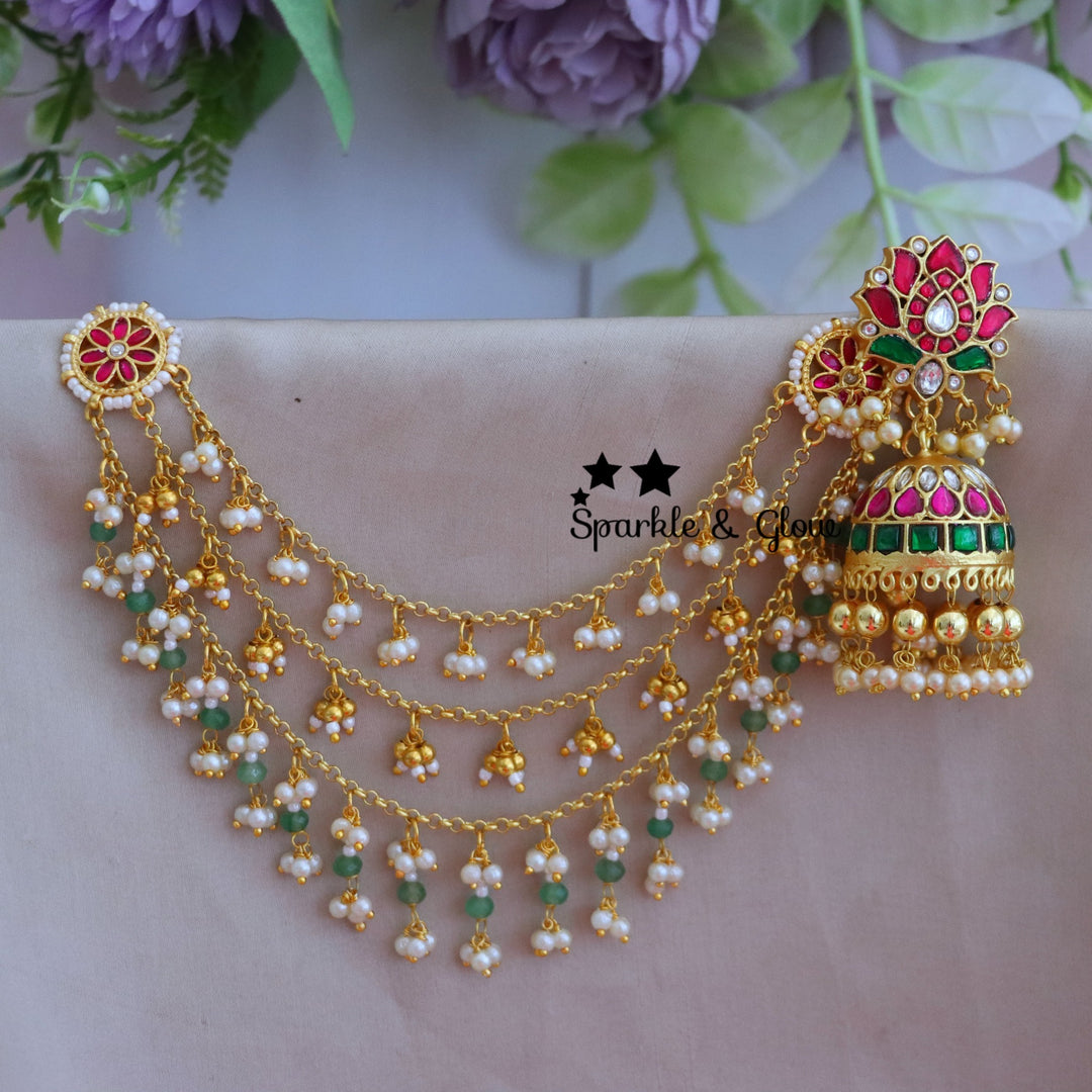 Comfortable and Secure Fit!! Make a statement with this stunning Earrings with Ear Chain Combo, crafted to add a touch of royal elegance to your traditional ensemble❤
Wedding Season Sale Get 15% discount on sitewide
Get Free Gift Above 4k
Get Free Shipping above 7.5k &30k(Domestic&
International)
Get 7% discount on First Order

1.ID E-2769,EC-25502
2.ID E-29555,EC-12949
3.ID E-28435,EC-27882
4.ID E-6331,EC-1098
5.ID E-6298,EC-24320
6.ID E-14538,EC-27981
7.ID E-18719,EC-27938
8.ID E-12536,EC-23228
9.ID E-256