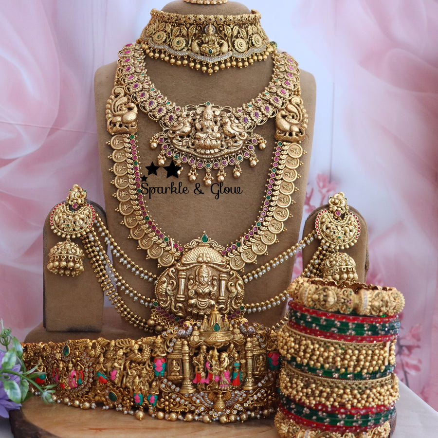 ✨ Grand Temple Bridal Set – A Timeless Treasure of Divine Elegance ✨
Wedding Season Sale Get 15% discount on sitewide
Get Free Gift Above 10k
Get Free Shipping above 7.5k &30k(Domestic&
International)
Get 7% discount on first order

1.ID L-1325,S-4408,C-19350,H-25253,E-14538,EC-27981
2.ID L-13147,S-8780,C-23414,H-7427,Eset-30421
3.ID L-1171,S-8724,C-7928,H-7427,Eset-30533
4.ID L-6737,S-13743,C-13722,H-3479,Eset-30540
5.ID L-6739,S-7418,C-26102,H-3479,Eset-30533

Visit website to place your order, link in th