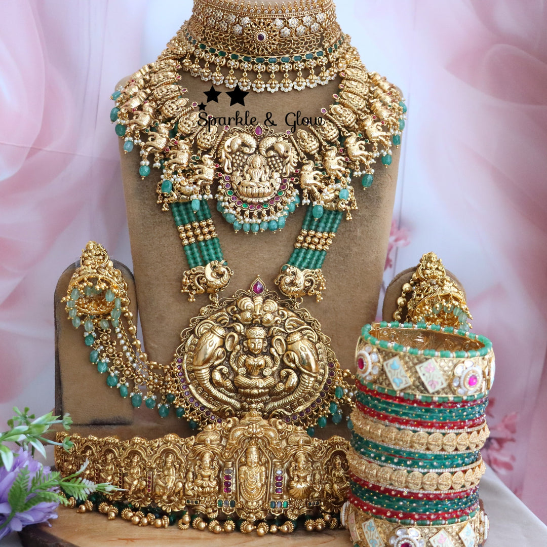 ✨ Grand Temple Bridal Set – A Timeless Treasure of Divine Elegance ✨
Wedding Season Sale Get 15% discount on sitewide
Get Free Gift Above 10k
Get Free Shipping above 7.5k &30k(Domestic&
International)
Get 7% discount on first order

1.ID L-1325,S-4408,C-19350,H-25253,E-14538,EC-27981
2.ID L-13147,S-8780,C-23414,H-7427,Eset-30421
3.ID L-1171,S-8724,C-7928,H-7427,Eset-30533
4.ID L-6737,S-13743,C-13722,H-3479,Eset-30540
5.ID L-6739,S-7418,C-26102,H-3479,Eset-30533

Visit website to place your order, link in th