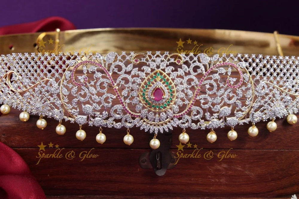 Sparkling GJ Polish leaf design floral pearl AD hipbelt - Sparkle and Glow