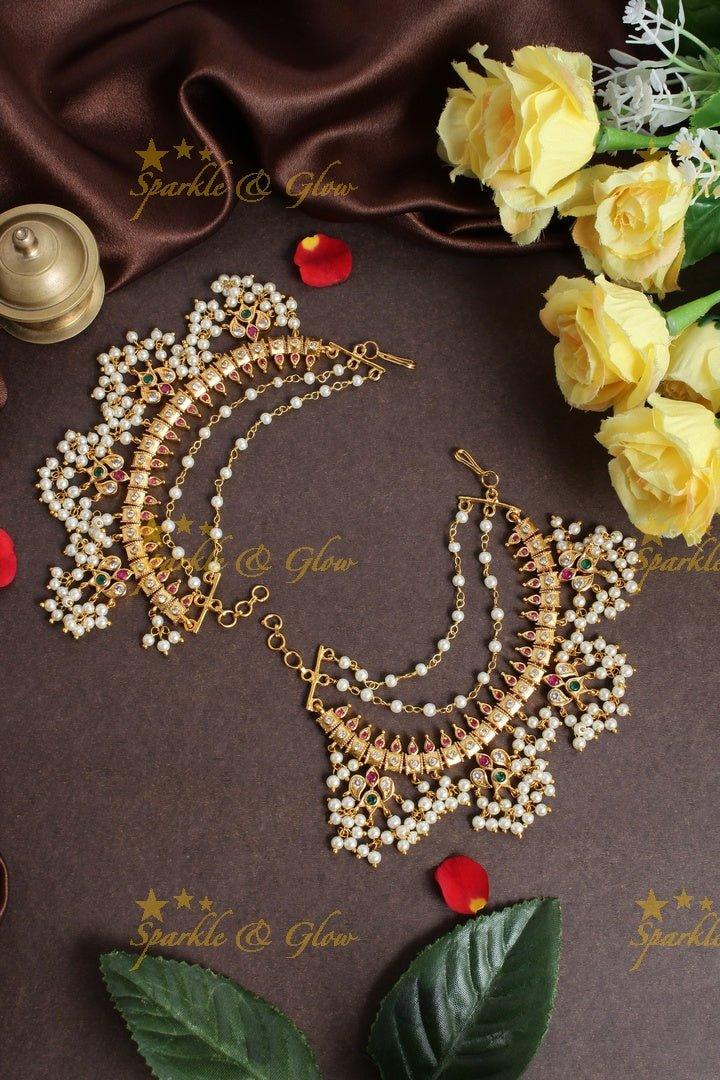 Premium Matte Guttapusalu alike earchain - Sparkle and Glow