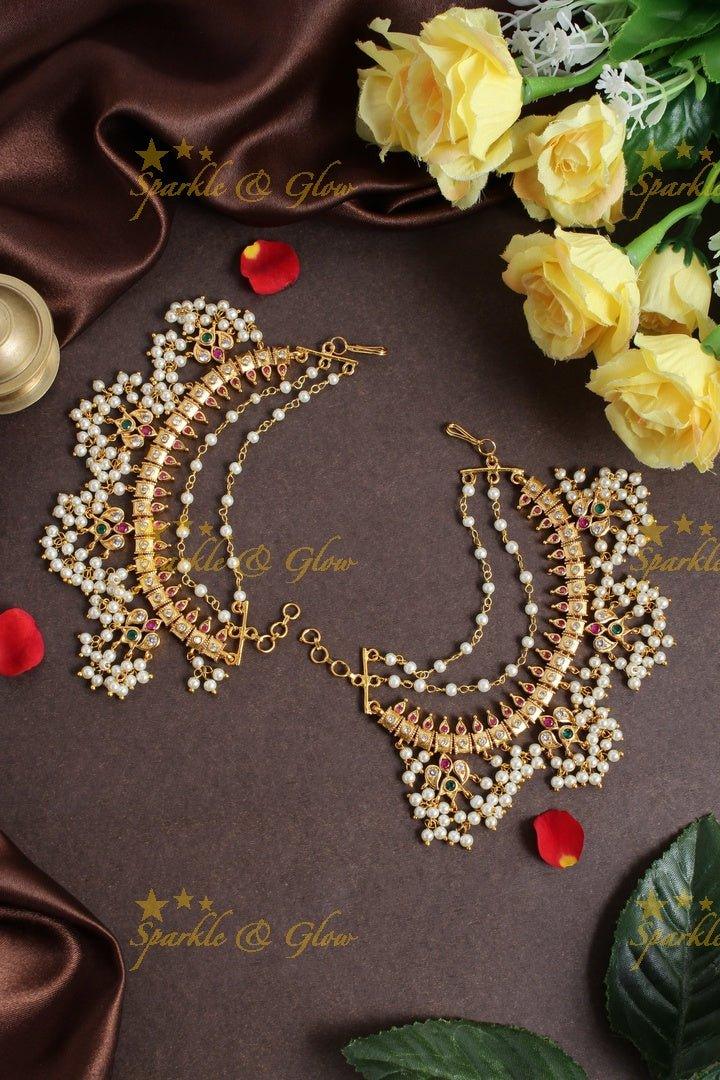 Premium Matte Guttapusalu alike earchain - Sparkle and Glow