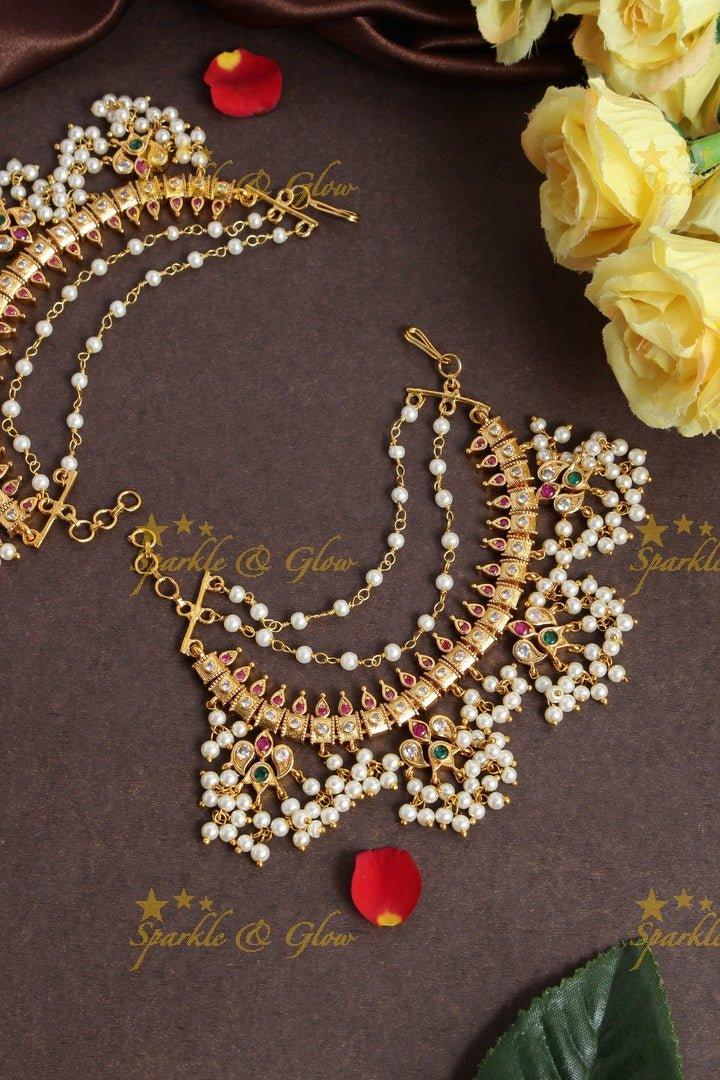 Premium Matte Guttapusalu alike earchain - Sparkle and Glow