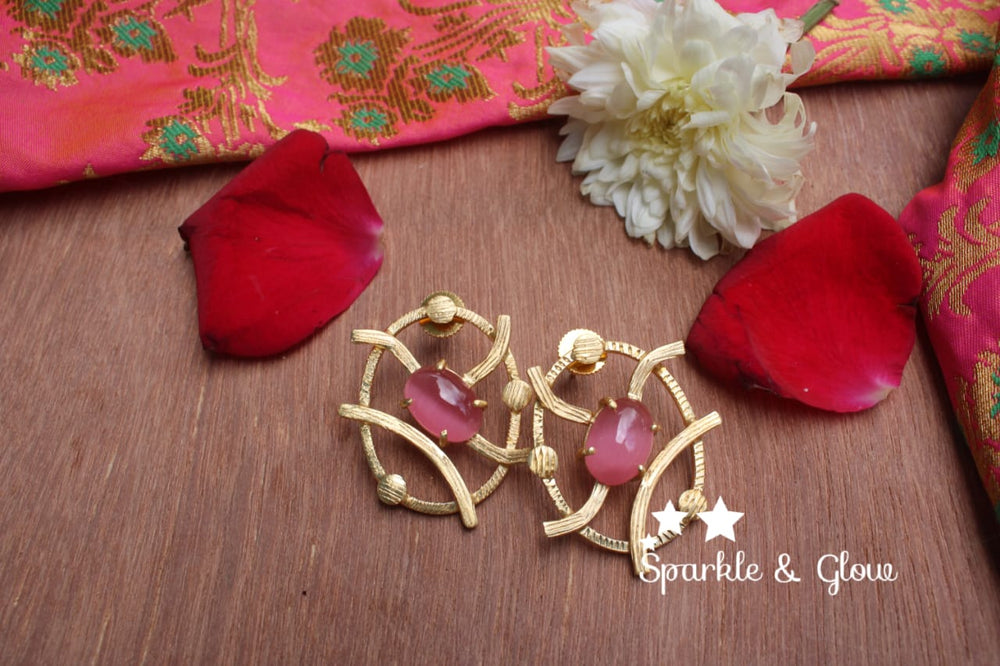 Gold daily / Partwear lightweight stud - Pink - Sparkle and Glow - Pink - 